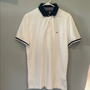Men's White Polo Shirt with BlueCollar Tommy Hilfiger medium